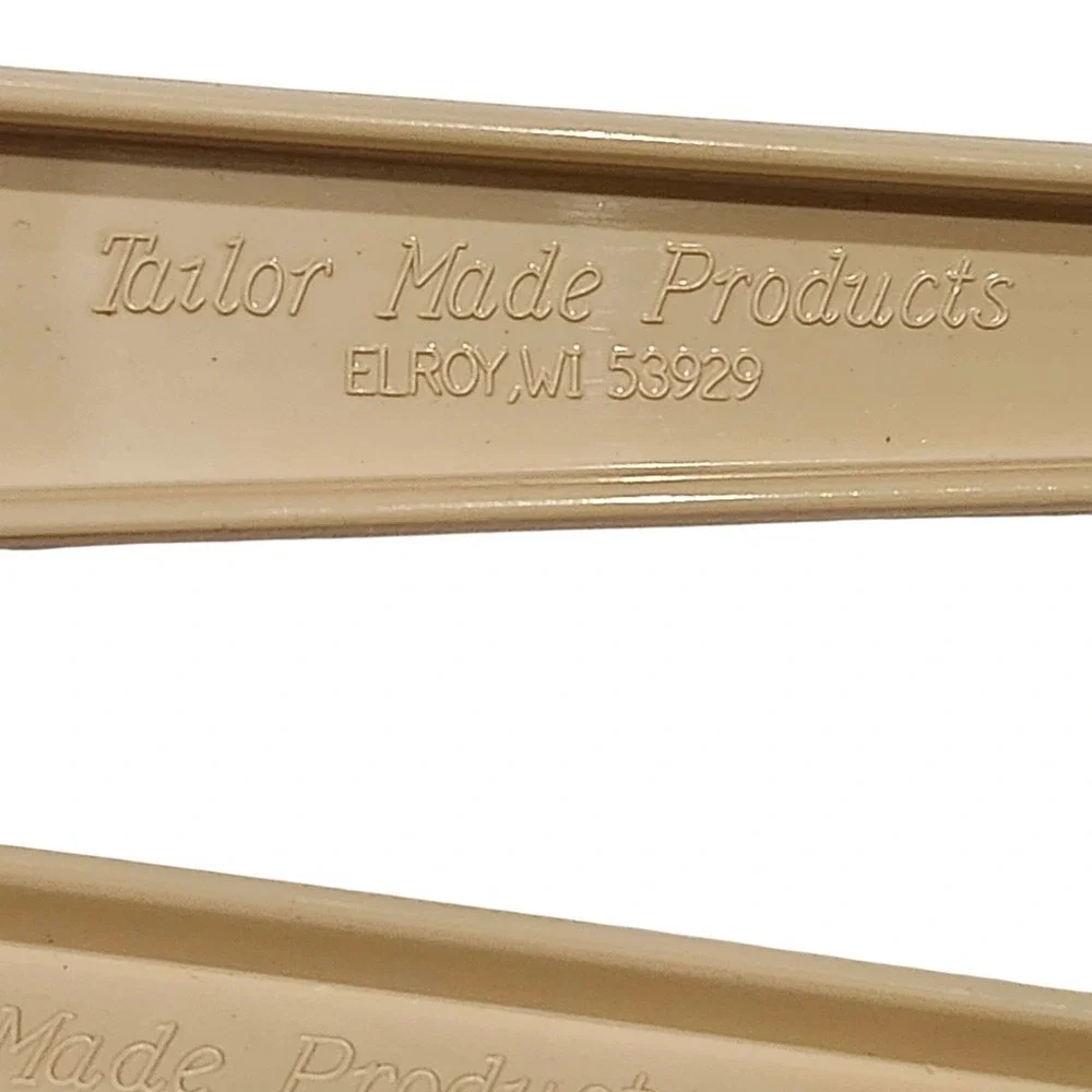 Vintage Tailor Made Products Serving Spoons Set Tan‎ Slotted Solid Plastic USA
